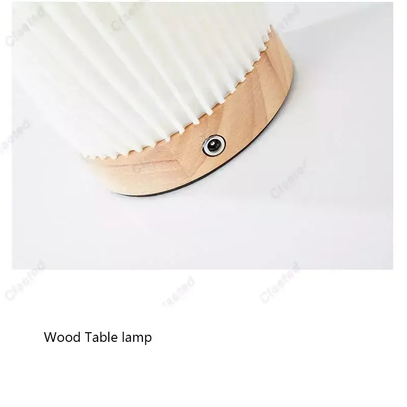 7W Wood Table Lamp For Bedroom USB Rechargeable Bedside Lamp Stepless Dimmable LED Desk Light Home Christmas Decoration