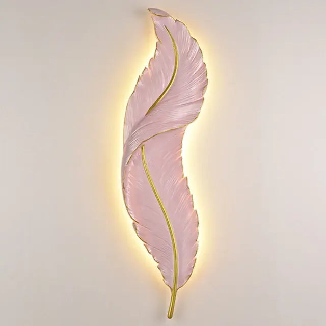Modern Feather Resin Wall Lamps LED Wall Sconces Bedroom Bedside Living Room Background Wall Hallway Home Decor Indoor Lighting