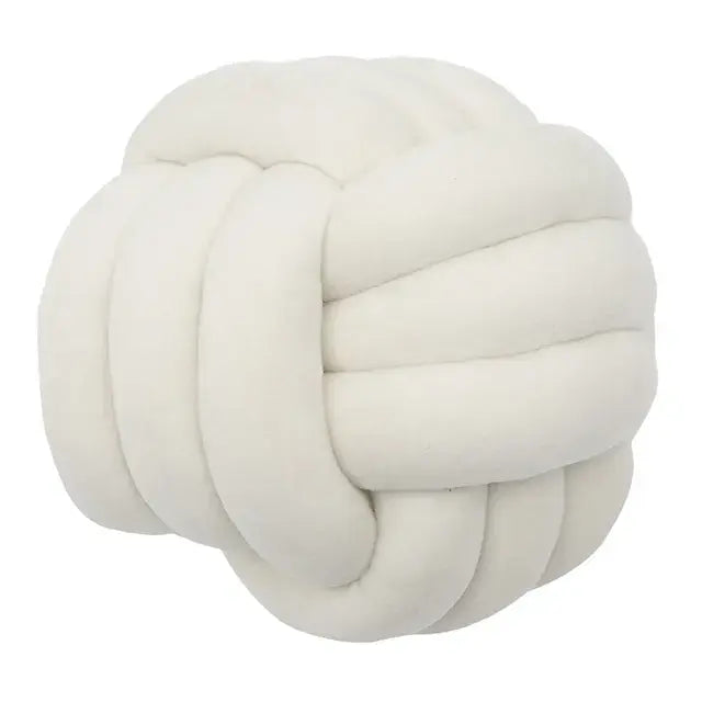 Warm Nordic Style Round Pillow Cushion Velvet Knotted Cushion Solid Baby Rest Sleep Dolls Stuffed Kid Adult Bedroom Decor