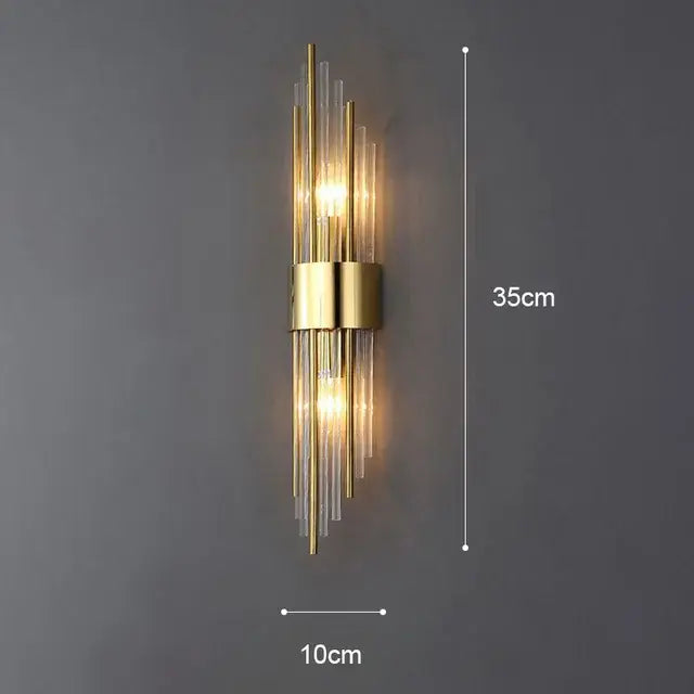 Luxury Wall Lamp Modern LED Gold Wall Light Indoor Lighting Wall Sconce Home Decor for Living Room Bedroom Bedside Stairs