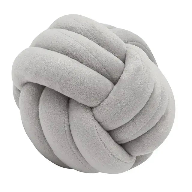 Warm Nordic Style Round Pillow Cushion Velvet Knotted  Cushion Solid Baby Rest Sleep Dolls Stuffed Kid Adult Bedroom Decor